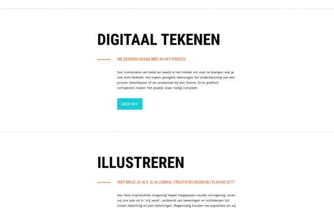 Tekst over de diensten van Studio LEFF