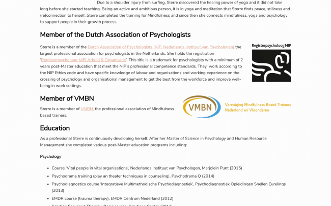 Webtekst over Stella Personal Development.